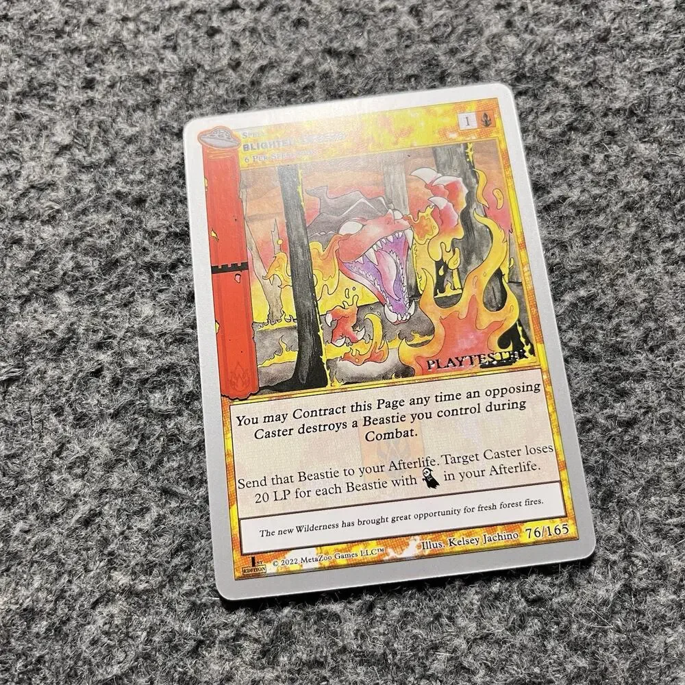 Metazoo Playtester Blighted Embers UFO 1st Edition Silver Border Non Holo